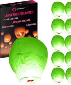Lanterne Volante Verte Biodégradable TellementHappy